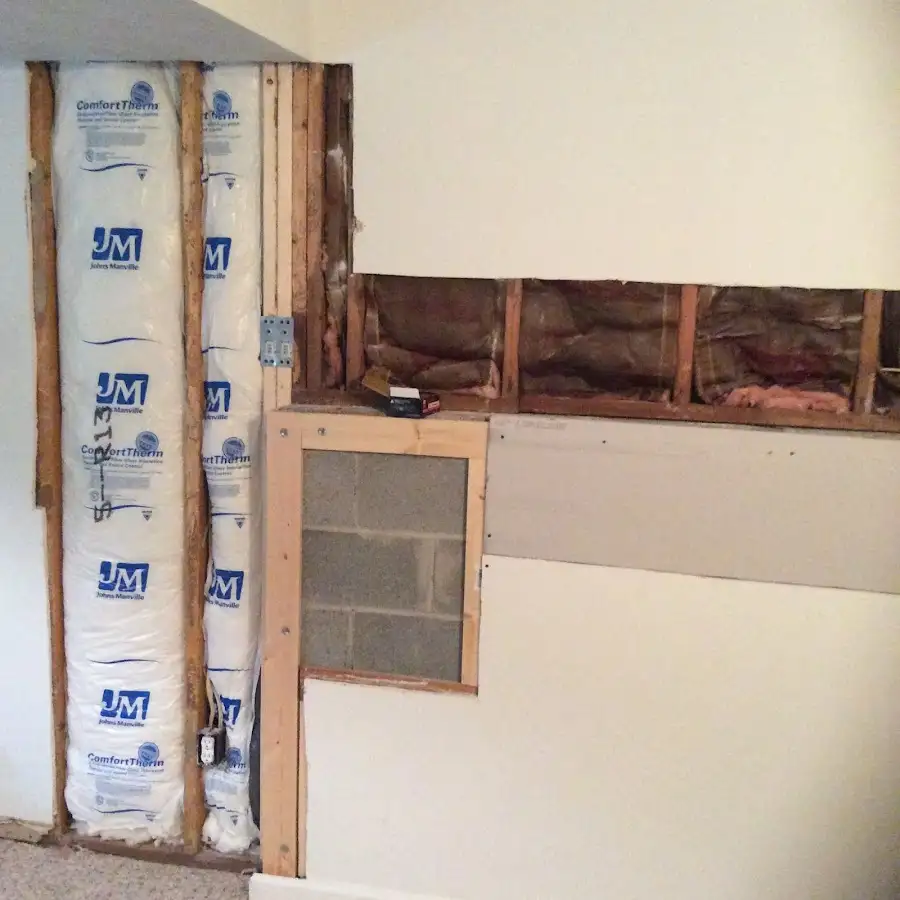 Wall insulation replacement during Structural Drying in Catasauqua